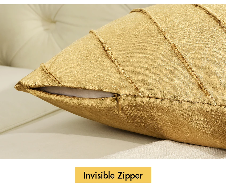 Description Picture 6 of item1piece Velvet Pillow Covers 18x18,  Sofa Couch Throw Pillows Covers Cases, Living Room Square Cushion Accent Stripe Covers