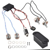 2 Band Active Bass Guitar EQ Equalizer Preamp Circuit Pickup Black 2