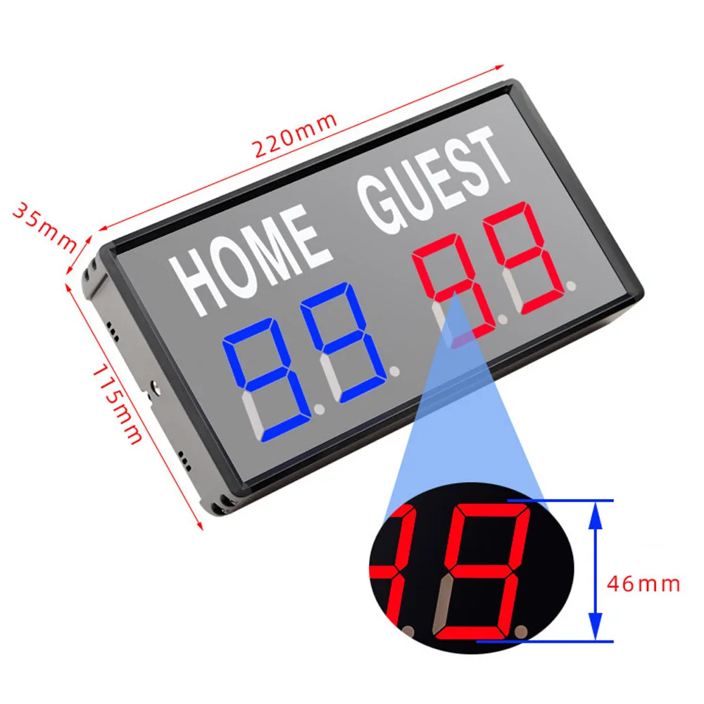 4-Digit LED Electronic Score Keeper Scoreboard with Remote for Basketball Ping Pong Table Tennis sports scoreboard