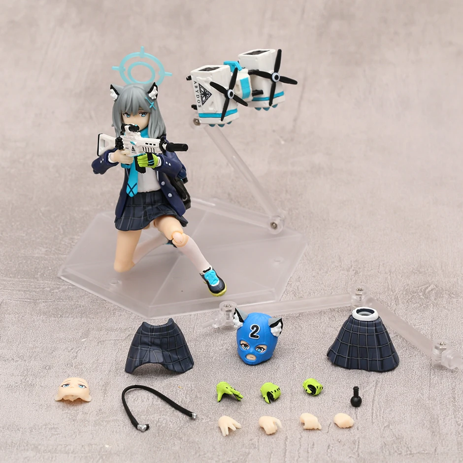 

Figma 567 Blue Archive Blue Archive Sandwolf Shiroko non -scale Plastic Painted Action Figure Toy Figurals Brinquedos