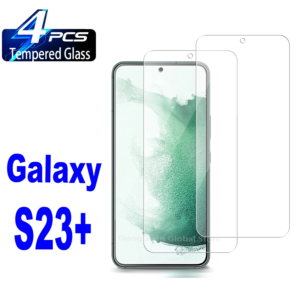 1/4Pcs Tempered Glass For Samsung Galaxy S23+ Screen Protector Glass Film 2 4pcs tempered glass for samsung galaxy a51 screen protector glass film