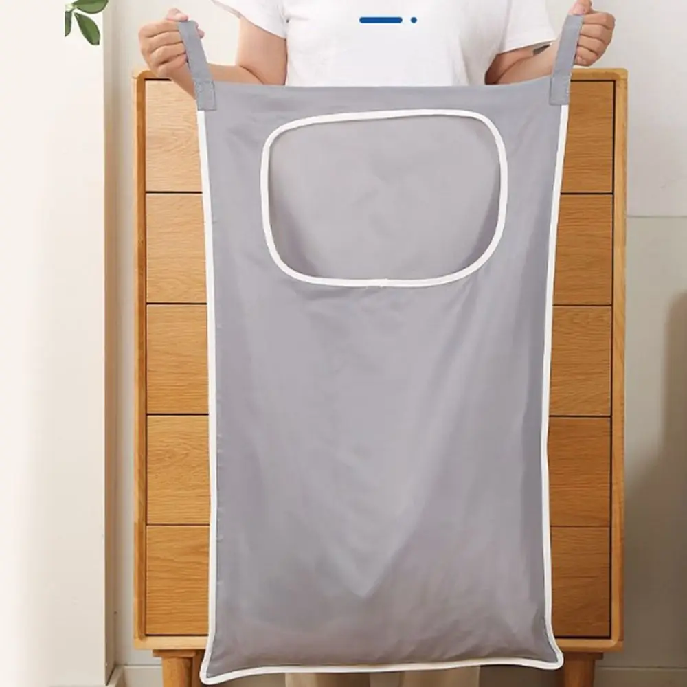 Over-the-Door Hanging Laundry Basket Wall-mounted Dirty Clothes Storage Organizer for Bathroom Toy Storage 4