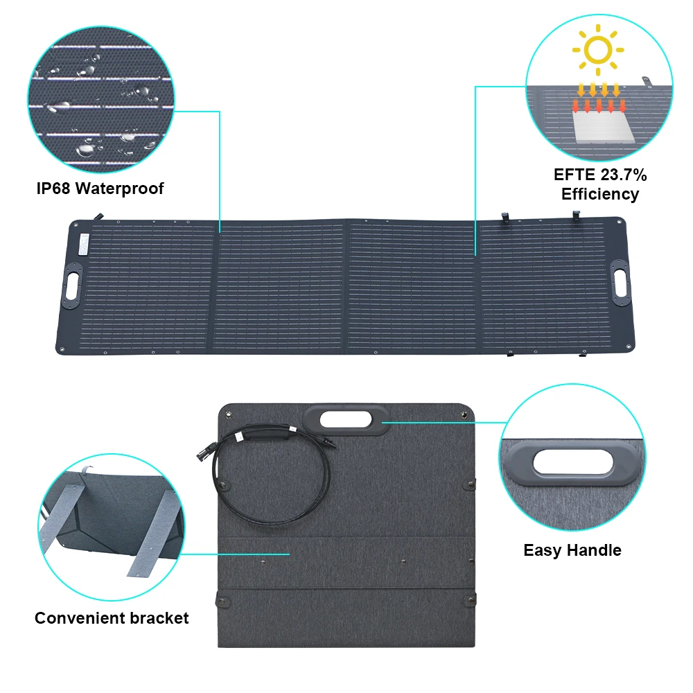 200W Portable Flexible Solar Panel Kit