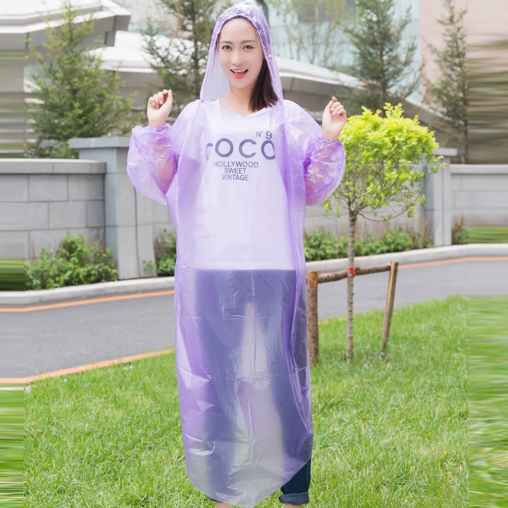 Disposable Adult Emergency Raincoat Poncho Mini Portable Hiking Camping Hood Impermeable raincoat poncho
