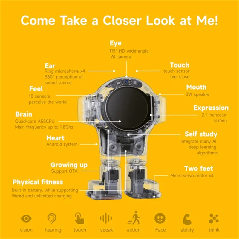 Children Robot Toy Letianpai Rux Robot Electronic ai Smart Voice Robot GPT Assistant Bluetooth Wifi Multi Functional Intelligent Desktop Pet Robots