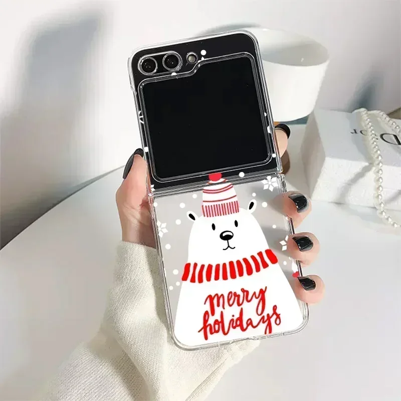 Festive Reindeer & Santa Clear Phone Case - Christmas Edition