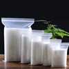 0.2mm PE Clear Self Sealing Zip Lock bags Plastic Packaging Pouches White Transparent zipper reclosable Thick package bags 3