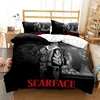 3D Print Tony Montana Scarfaces Bedding Set Twin Queen Size Duvet Cover Set Pillowcase Bed Home Textileextile Boys Girls Adult 6