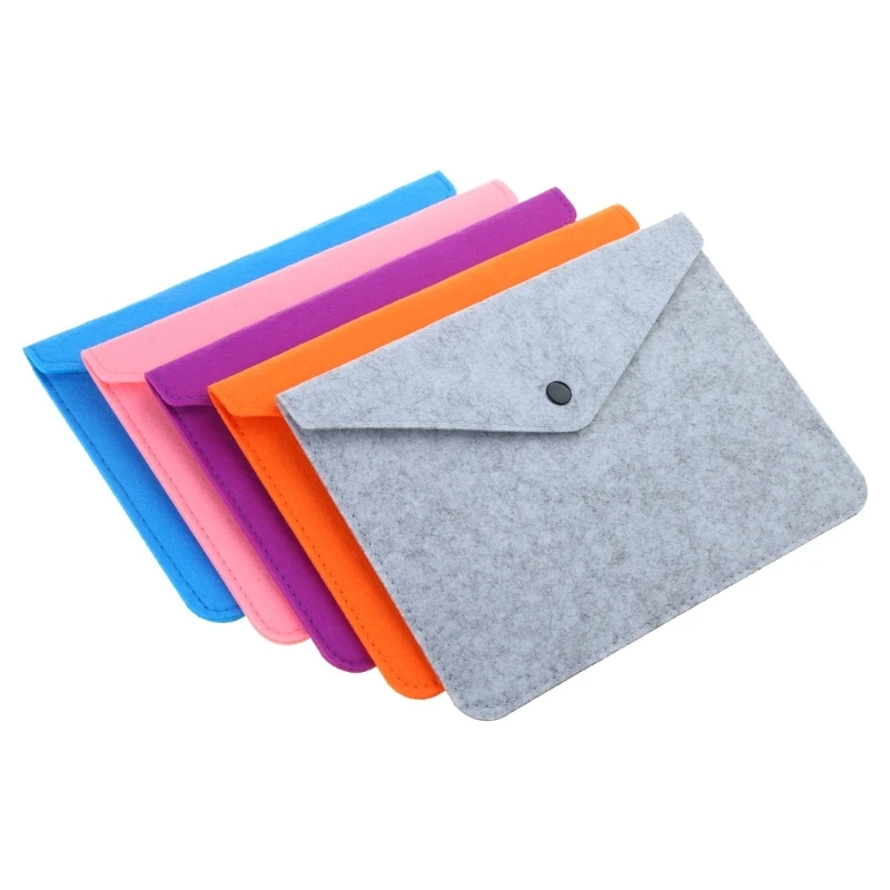

Paper File Folder Portfolios Case Letter Envelope Bag Button Closure Felt File Folder Durable Briefcases Document Bag