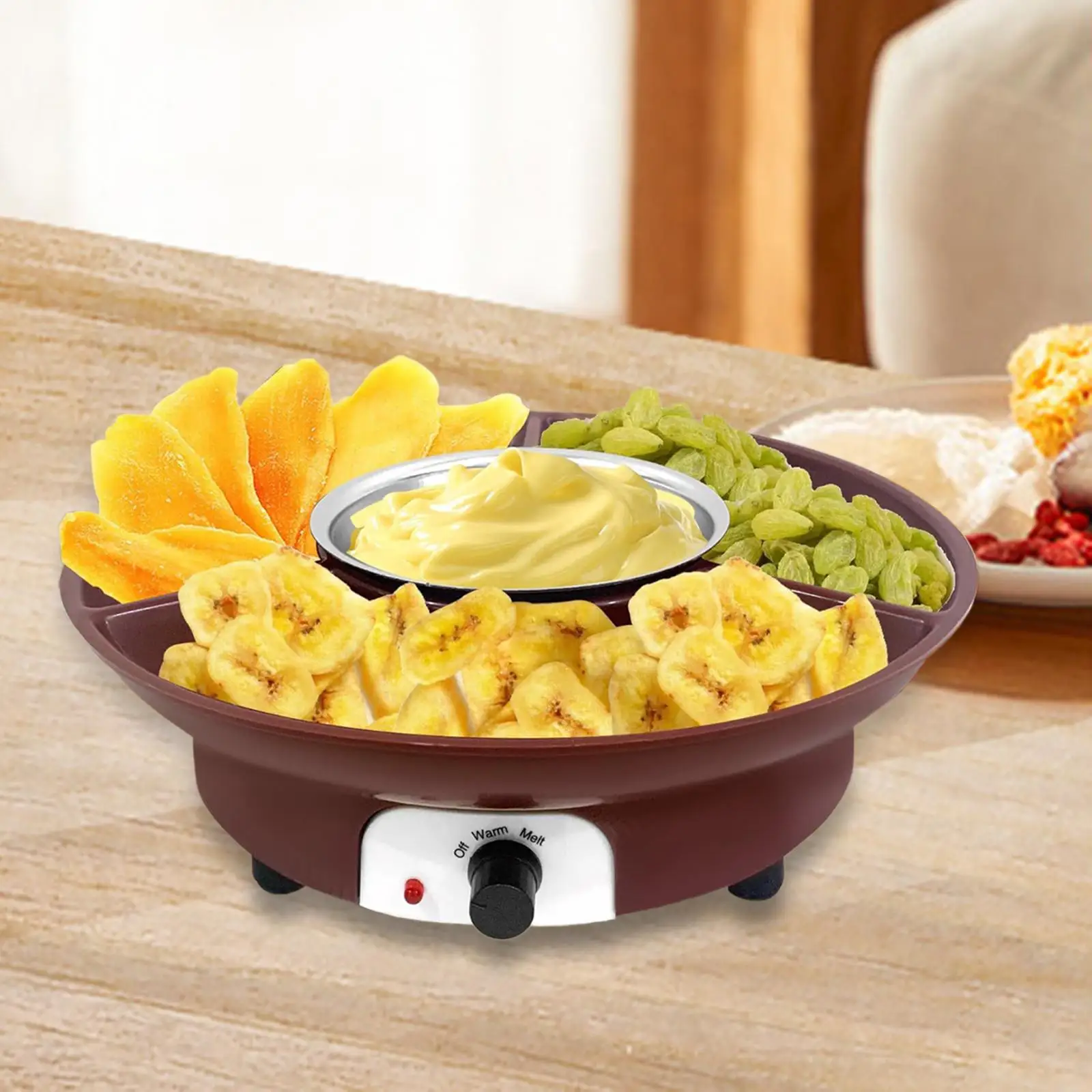 Chocolate Fondue Kits Lightweight DIY Melting Pot Practical Electric Fondue Pot Set for Festival Wedding Picnic Party Cheese