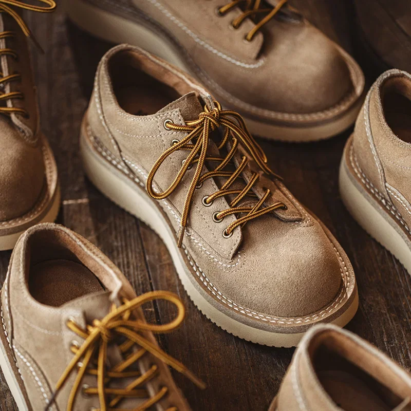 Autumn Winter Shoes Men&rsquo;s Work Ankle Boot Casual Shoes Outdoor Male's Sneakers Vintage Cow-Suede Leather Short Boots leather shoes