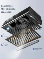 Chigo range hood home kitchen large suction Chinese-European oil absorber automatic cleaning rental room smoking machine. 1