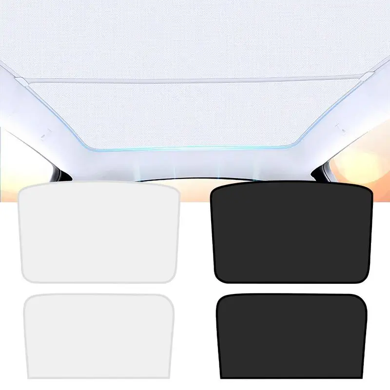 

For Tesla Model 3 2023 Ice Cloth Buckle Sun Shades Glass Roof Sunshade Durable Rear Sunroof Shade Net Car Interior Accessories