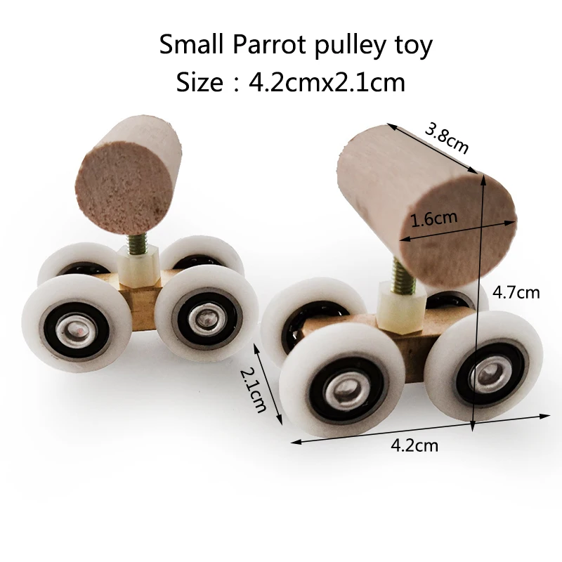 Parrot Trick Toy Intelligence Training Mini Roller Ice Skates For Small Medium Parrots
