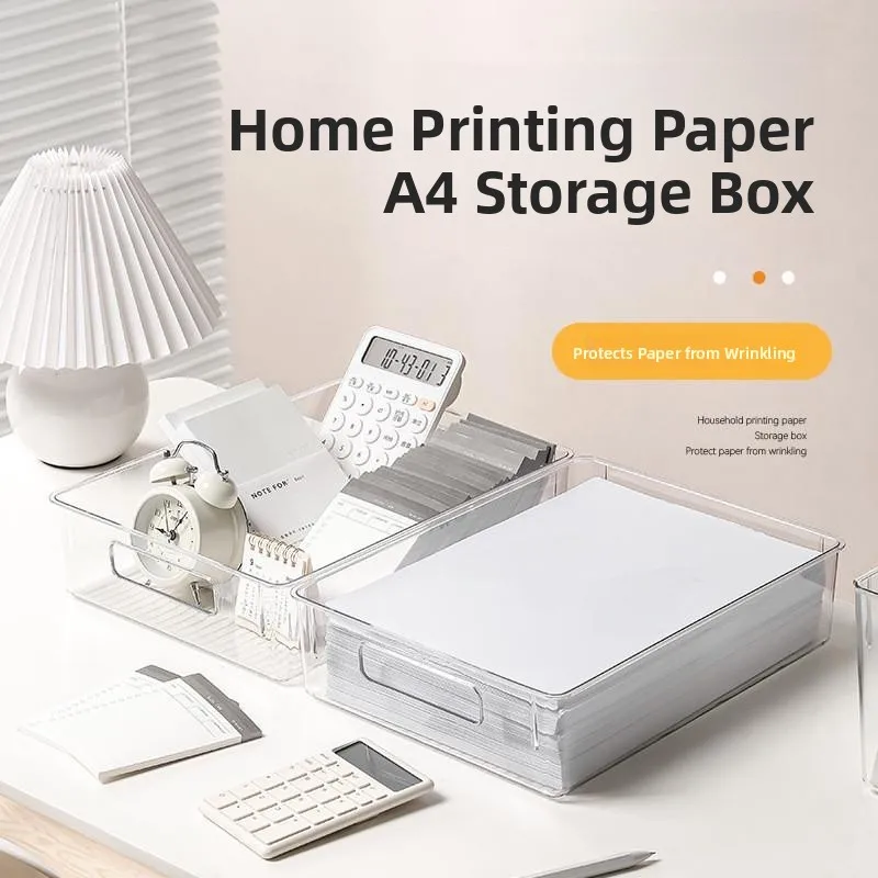 Transparent Acrylic A4 Paper Storage Box Office Document Printing Paper ...