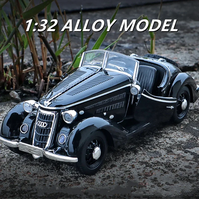 Модель классического автомобиля AUDI WANDERER W25K, модель литая металлическая игрушечная машинка в масштабе 1:32, имитация коллекции, подарок для детей