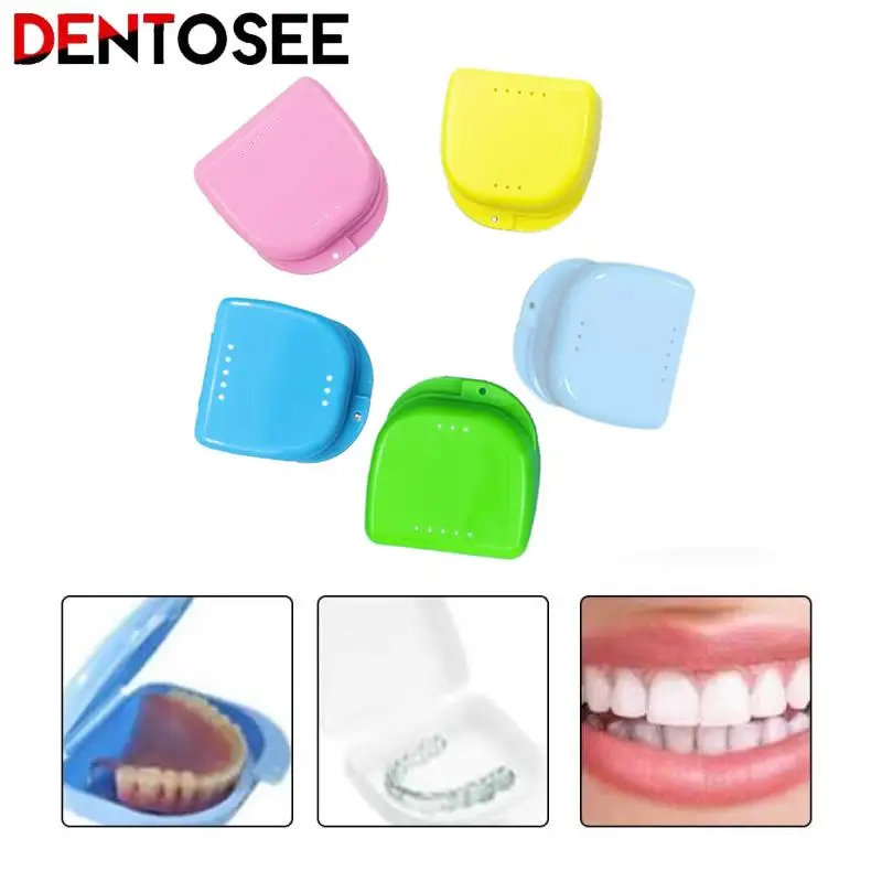 

Искусственные зубы, пластмассовая коробка, Ортодонтическая искусственная Защита рта, органайзер для средств гигиены полости рта