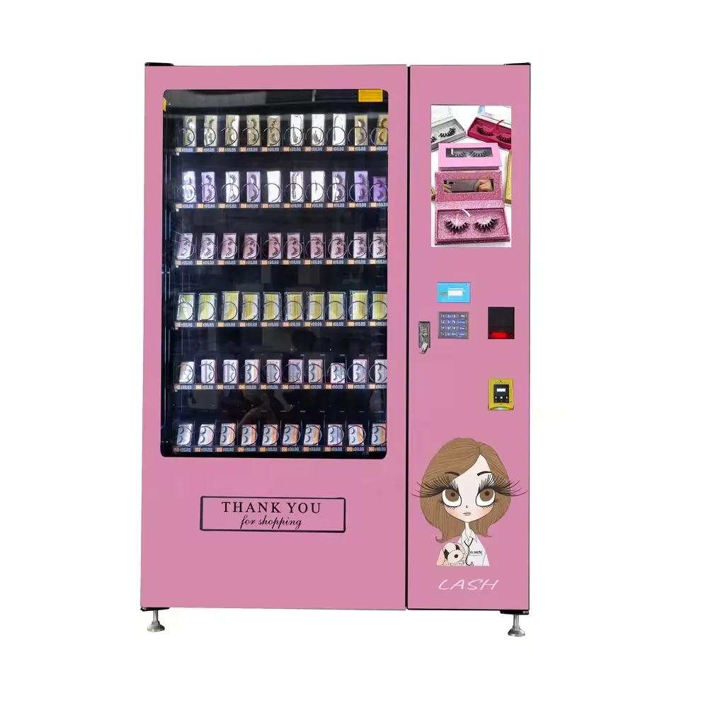 Touch Screen Beauty Vending Machine for Eyelashes Hair Bundles Makeup Toys Lucky Box Smart Lash Vending Machine Lip Gloss Vendor vendor