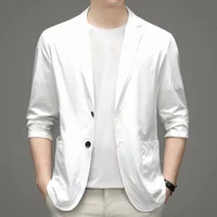 Mode homme coton vêtements De travail marque affaires vêtements taille M-7XL haute qualité décontracté Traje De Hombre Gentleman coréen Costume formel 4
