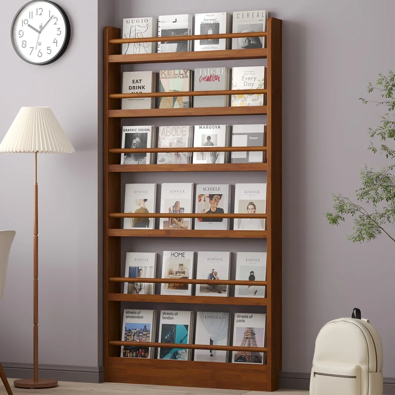 Ultra-Thin Wall-Mounted Bookshelf Door Storage Rack Magazine Holder Multi-Layer Narrow Space Organizer for Kids Books-FYMR