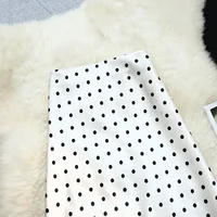 Seoulish Vintage Polka Dot Satin Mermaid Skirts for Women 2025 New Spring Summer High Waist Casual Mid Length Women's Skirts - Image 5