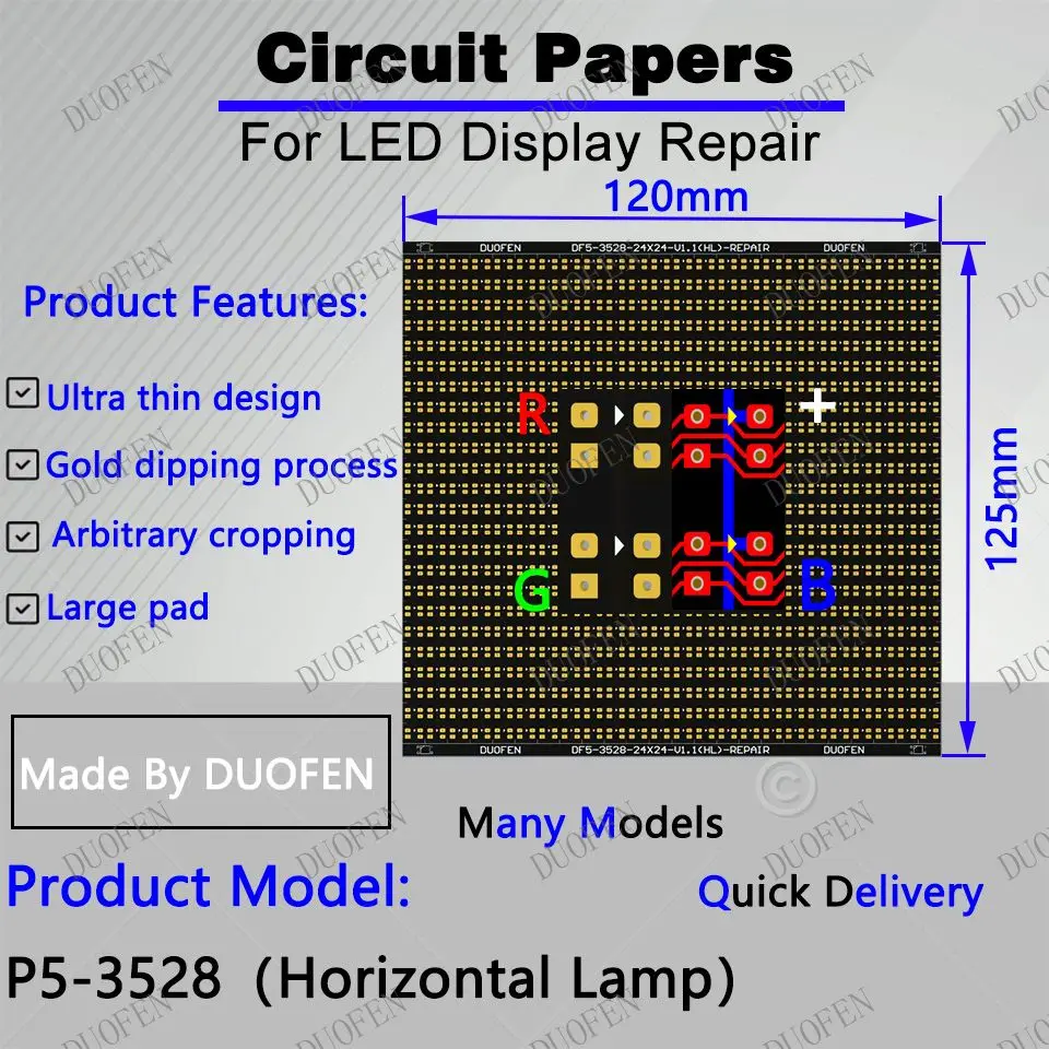 P5-3528（HL） Circuit Paper，Horizontal lamp which is rare，120X125mm ,Used for repairing damaged PCB pads