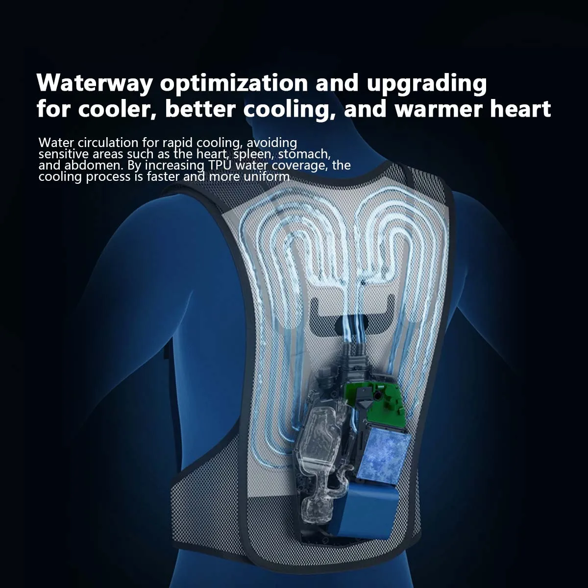 Water Cooled Cooling Vest , Portable Cooling, Wearing Air Conditioning Clothes, Cooling vest For Climbing Fishing 2 Water Cooled Cooling Vest , Portable Cooling, Wearing Air Conditioning Clothes, Cooling vest For Climbing Fishing 2