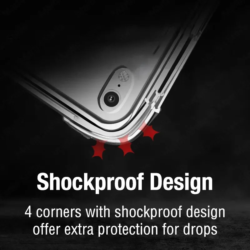 Silicone Shockproof Transparent TPU Tablet Back Cover Case