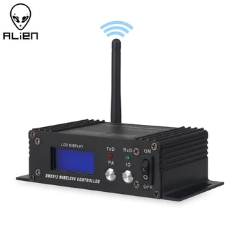 ALIEN 2.4G 무선 DMX 512 컨트롤러 수신기 송신기, LCD 디스플레이 전원 조정 가능, 디스코 DJ 파티 이동 헤드 라이트용