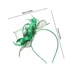 Elegant Green Retro Fascinator Hat with Organza Mesh for Women - Perfect for Weddings and Tea Parties (Green)
