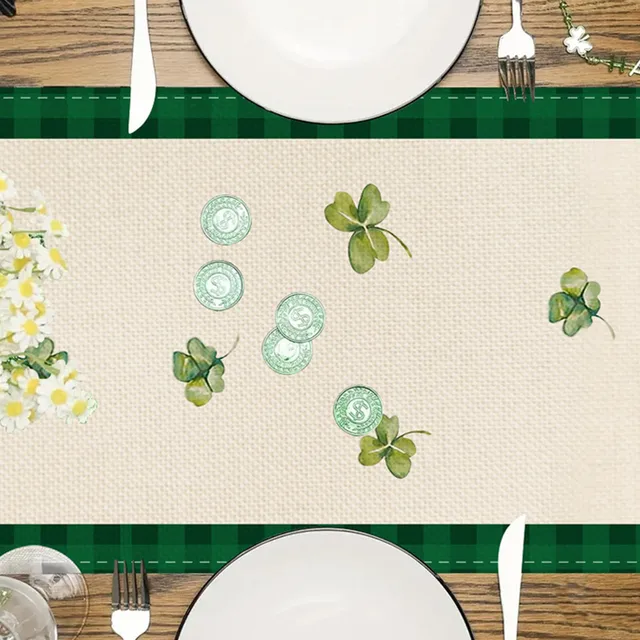 Linen Table Runner St. Patrick's Day Irish 3