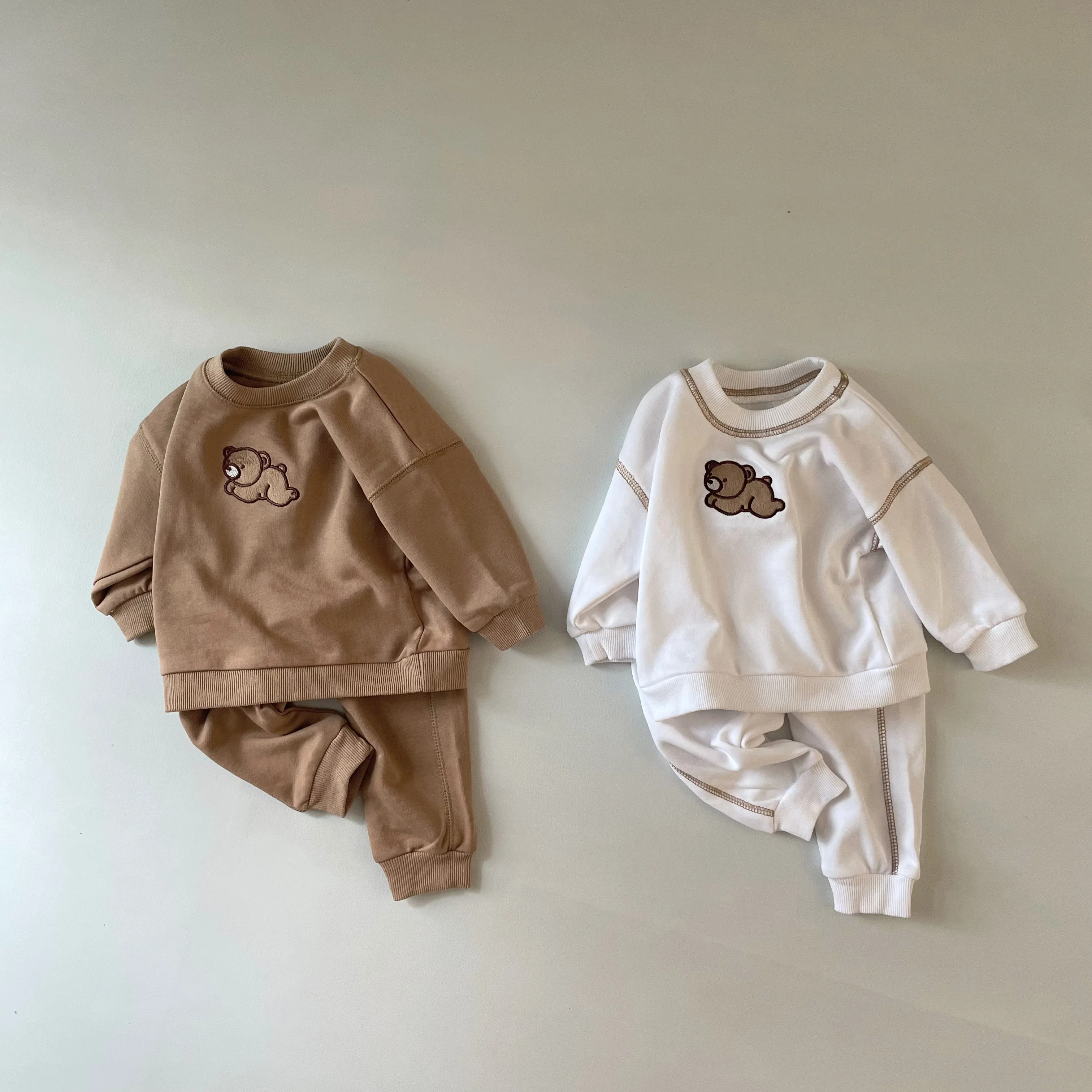 Spring Toddler Baby Clothing Sets for Infant Boys Clothes Set Embroidered Little Bear Top+Pants 2Pcs Outfit Kids Costume Outfit baby boy outfits baby outfits