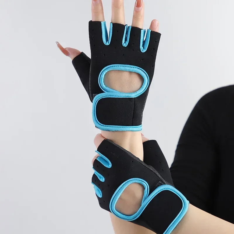Weightlifting Gloves Half Finger Breathable Non-slip Gel Pad Bodybuilding Training Dumbbells Gloves Women Men Fitness Gym