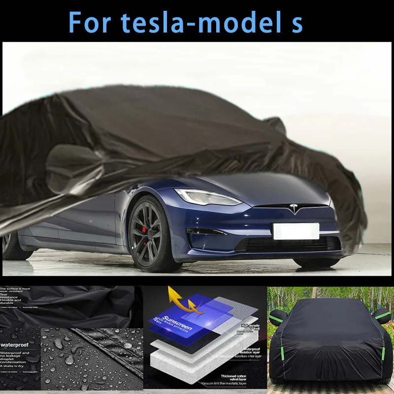 

For tesla-model sOutdoor Protection Full Car Covers Snow Cover Sunshade Waterproof Dustproof Exterior Car accessories