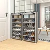 12 Compartment Multi-tier Stackable Shoe Rack | Large Capacity Footwear Organizer for Home Closet Entryway | Easy Assembly 3