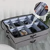Bed Bottom Shoebox Storage Organizer with Adjustable Dividers Foldable Dustproof Moisture-proof Organization with Lid Visual 2