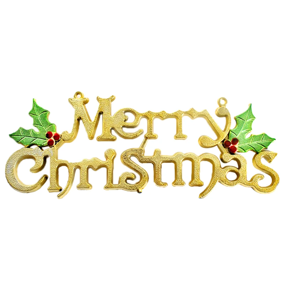

19cm Christmas Tree Decoration Shiny Merry Letter Card for Xmas Hanging Ornament (Silver)