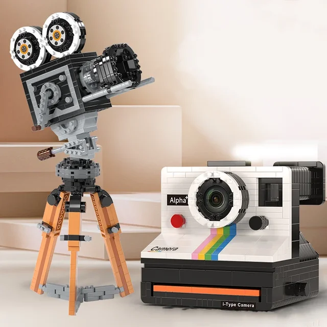 Retro camera Building Kit Construction Model Building Blocks Set, Collectible Gift Idea Building Set for Adults and Teen 1