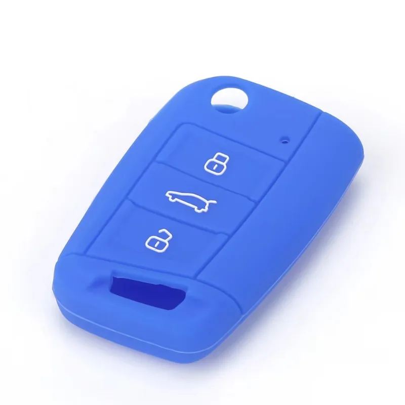 Car Key Case Cover Silicone For VW Golf 7 MK7 MK 7 POLO T Roc Skoda Octavia A7 Fabia Leon Rapid Karoq SEAT Leon Ateca Ibiza