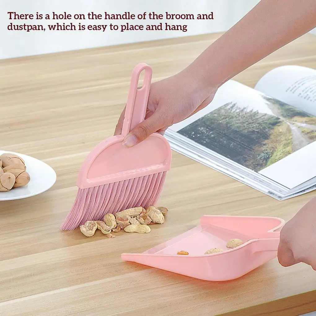 Mini Cleaning Brush Small Broom Dustpans Set Desktop Sweeper Garbage Cleaning Shovel Table for Table Countertop Keyboard