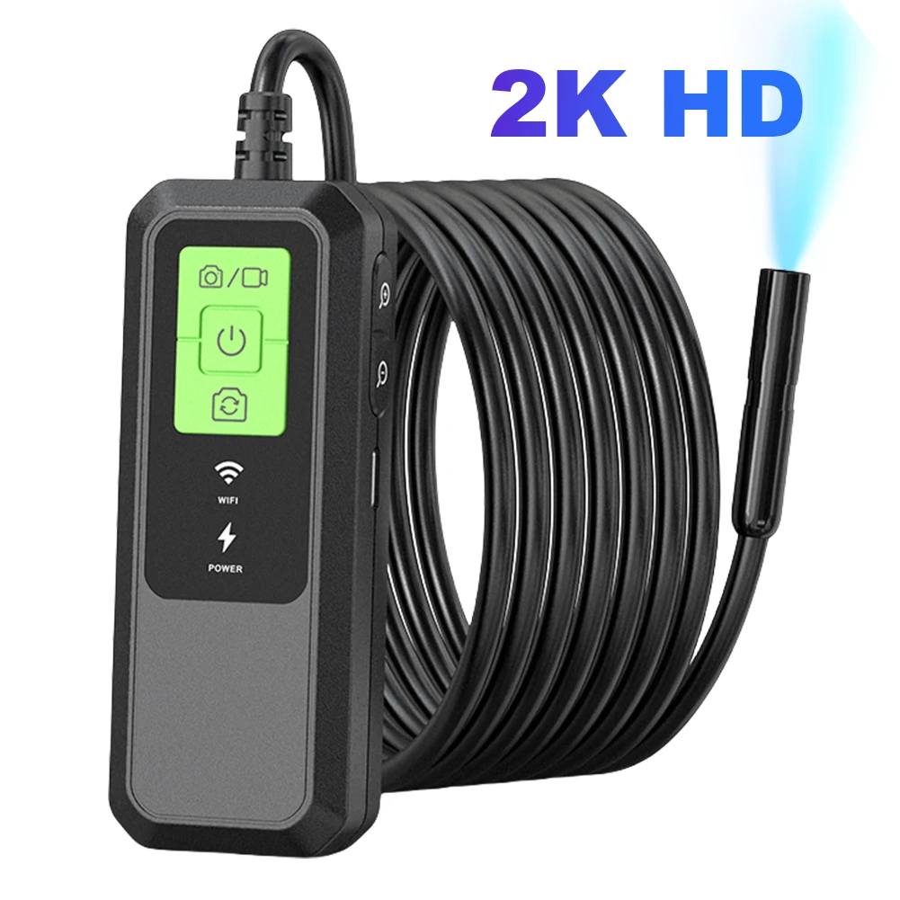 2K WiFi 내시경 카메라 단일/듀얼 렌즈 무선 산업용 내시경 보어스코프 검사 카메라 (자동차, 파이프라인 검사용)