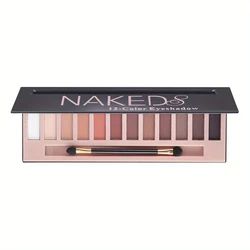 Luminous Earth Tones: 12 - Color Matte Pearlescent Eyeshadow Palette - Long - lasting, Smudge - resistant Finish (A)