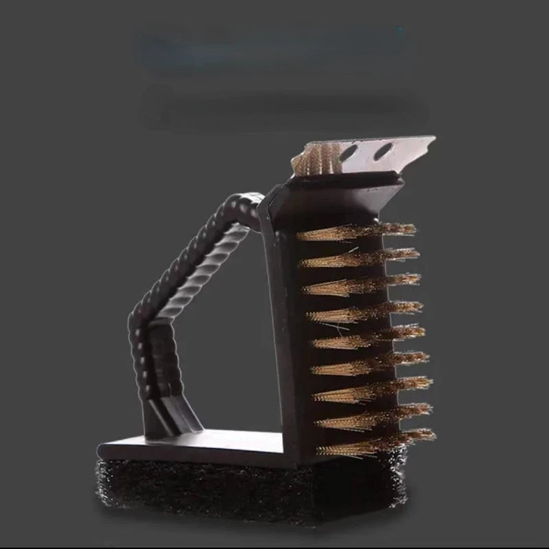 Barbecue Cleaning Brush Wire Cleaning Brush with Scraper 3-in-1 BBQ Tool Grill Accessories Bbq