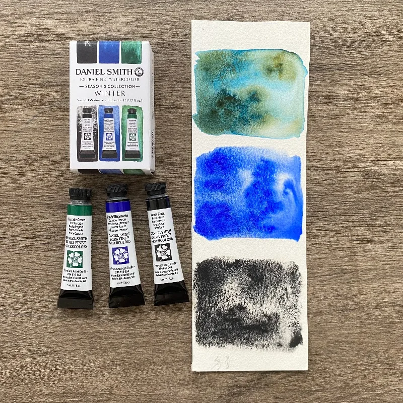 미국 DS 2025 신제품 3개입 5ml 수채화 물감 튜브 사막/폭풍/건축 테마 세트 아티스트급 수채화 미술 용품
