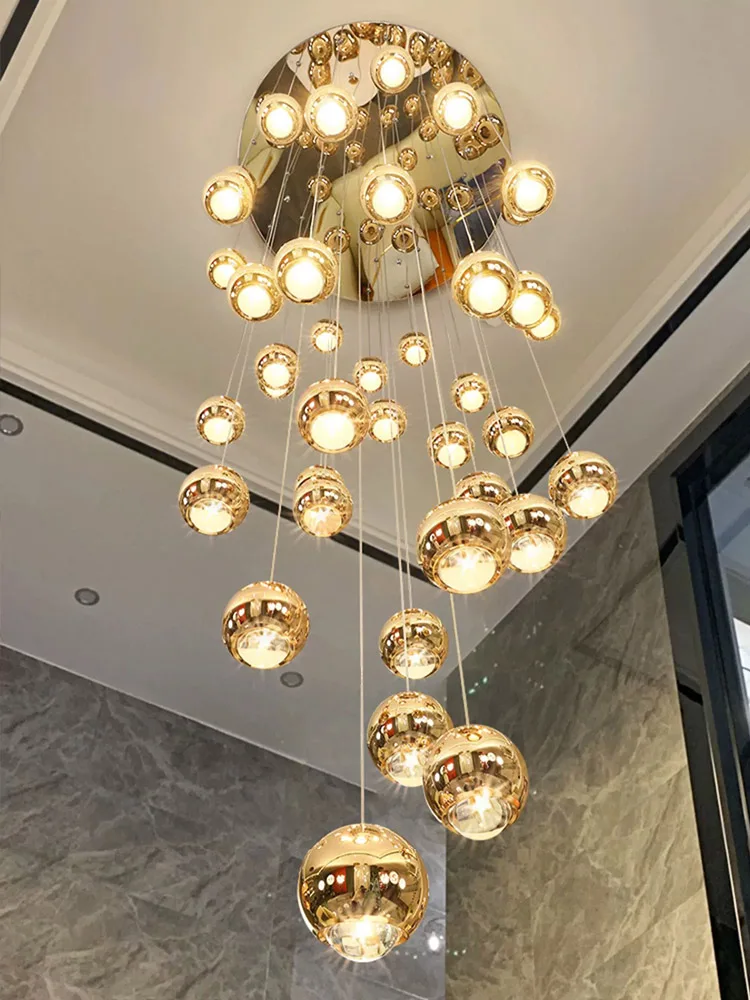 Nordic Villa Glass Bubble Spider Chandelier For Living Room Hotel Luxury  Modern Design Hanging Light Fixtures Suspended Luster - Chandeliers -  AliExpress