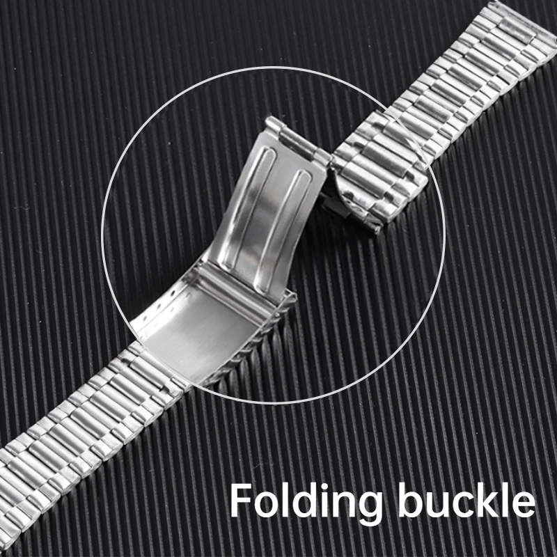 Universal Stainless Steel Metal Bracelet Watch Band with Folding Buckle