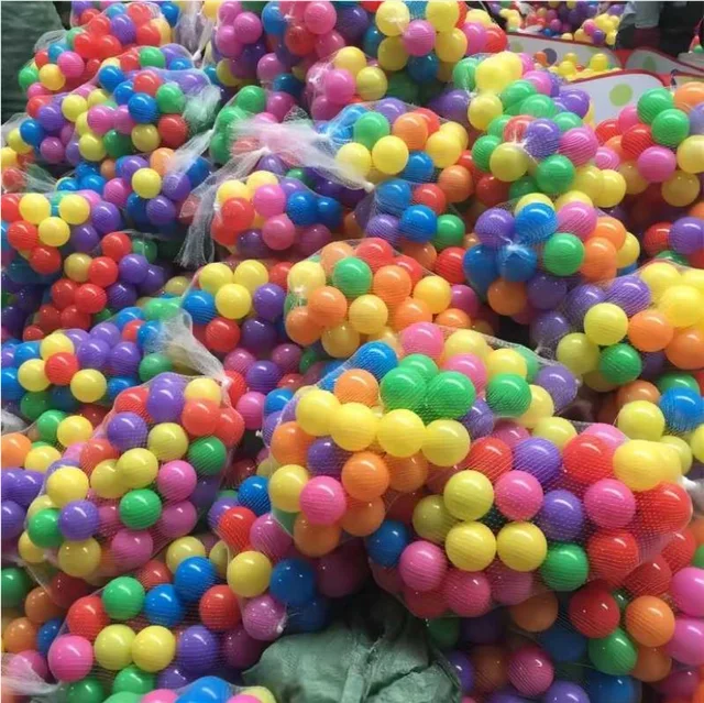 100PCS Outdoor Sport Ball Colorful Soft Water Swim Pool Ocean Wave Ball Baby Eco-Friendly Stress Air Ball Tent Toys