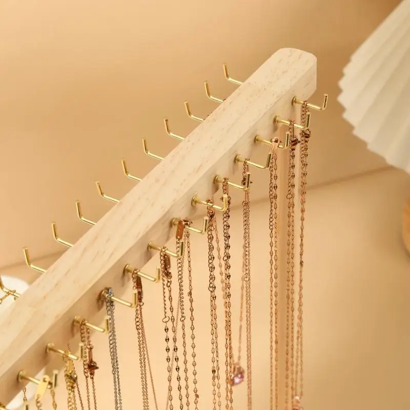 1pc Large Beautiful Practical Pendant Display Stand, Necklace Holder Organizer, Double Sided Solid Jewelry Display Frame, Home