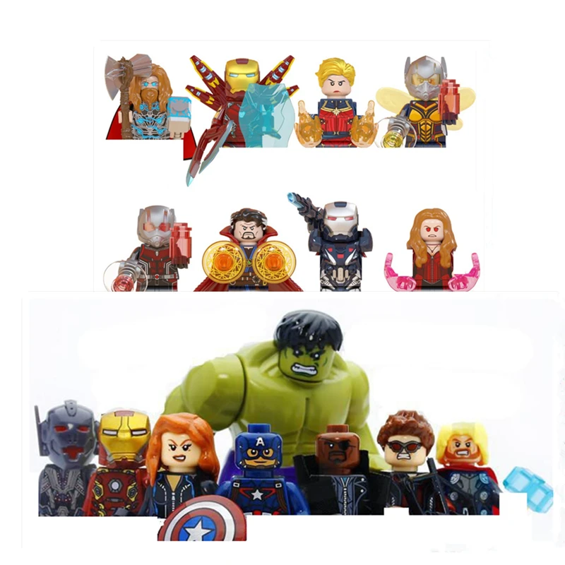 

Marvel Superhero Mini Block Character Anime Figure Captain Thor War Machine Puzzle Assembly Block Toy Children's Birthday Gift