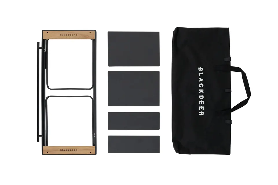 ブラックナカイ-アルミニウム合金折りたたみテーブル 多機能ポータブルバーベキューグリル 木のテーブル 屋外ピクニック 釣り S48ce3b2820604726b8b0a80b57142